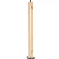 Brilliant LED Lampadaire Visby LED Lampadaire, 120 cm, 2000 lm, 3000 K, métal/bambou, noir/naturel