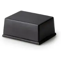 Continenta Beurrier en céramique noir pour 125gr. beurre 9.5x7x5.7cm, Boîte de conservation, Noir