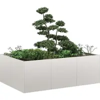 vidaXL Jardinière 120x80x40 cm acier inoxydable