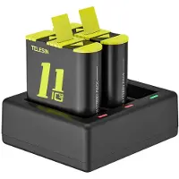Telesin Chargeur pour 3 batteries + 2x batterie pour GoPro 9/10/11/12