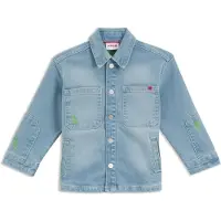 HUGO Surchemise en denim stretch avec poches plaquées pour enfant