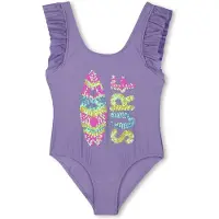 Billieblush pour fille. U20916 Maillot de bain avec illustration lilas (10años= 138cm), Violet, Beachwear, Polyamide, mode enfantine