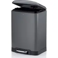 kela Poubelle à pédale Davino silent close 12l 27x23,5cm H:40cm inox gris