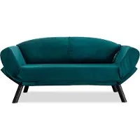Hannah Home , Genzo- FTN1224, bleu pétrole, canapés-lits, structure : 100 % métal