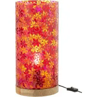 J-Line Lampe Blum Mosaic Glas Rosa Large