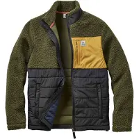 Passenger - Sweat à capuche en sherpa - Born Explorer Recycled Polar-Lined Sherpa Fleece Khaki pour Homme en Laine - Taille S - Kaki