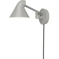 Louis Poulsen NJP Short Applique Murale Light Aluminium Grey | 3000K | With Cord - with Wall Box