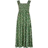 Apricot Robe vert / abricot / noir / blanc