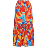 Ebeeza Jupe 'Fashion Look' bleu clair / jaune d'or / rouge orangé / blanc