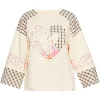 SANIKA T-shirt beige / chocolat / rose