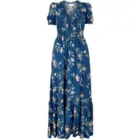 Apricot Robe d’été bleu / mélange de couleurs