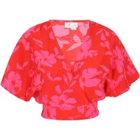IZIA Haut rose / rouge