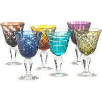 Pols Potten Verre à Vin POLSPOTTEN Cuttings Multicolore (Lot de 6)