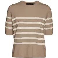 Vero Moda Pull-over 'VMSaba' camel / blanc