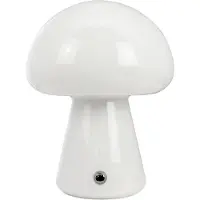 Dyberg Larsen Lampe de Table , Morkel Mushroom, dimmable, Blanc, Salon / séjour, Verre, Scandinave