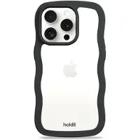 Holdit Coque Wavy pour Apple iPhone 14 Pro - Black / Transparent