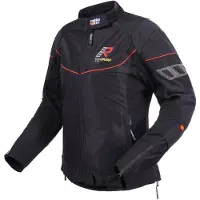 Rukka Veste textile moto AirGobina 2.0 pour femmes, noir/rouge, 40
