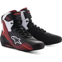 Alpinestars Faster 4, chaussures ,Noir/Blanc/Rouge Foncé ,8.5 US