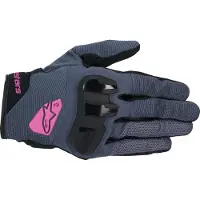 Alpinestars Chrome Women's Asphalt Black Purple Motorcycle Gloves Taille XS