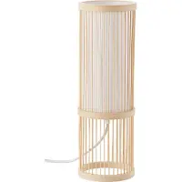 Brilliant Lampe Nori lampe de table nature/blanc | 1x A60, E27, 40W, g.f. Lampes normales n. ent. | Avec interrupteur intermédiaire à cordon | Convient pour ampoules LED