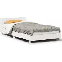 vidaXL Lit en bois massif sans matelas blanc 100x200 cm en pin