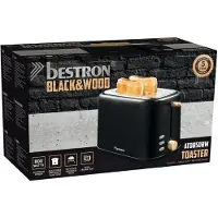 Bestron Grille-pain ATO850BW 800 W Noir Bois