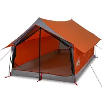 vidaXL Tente de camping 2 personnes Gris et orange Imperméable