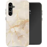Selencia Coque arrière Vivid Samsung Galaxy S23 FE - Golden Beige Marble