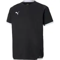 Puma T-Shirt fonctionnel 'TeamLiga' noir / blanc