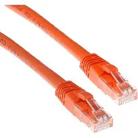 ACT ADVANCED CABLE TECHNOLOGY Câble de raccordement U/UTP CAT6A orange de 0,5 mètre avec connecteurs RJ45