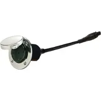 VETUS Prise encastrée en acier inoxydable Ip56 16a argent argent One Size