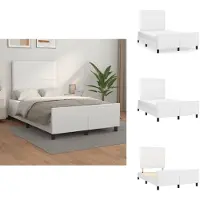 vidaXL Cadre de lit avec tête de lit blanc 120x200 cm similicuir