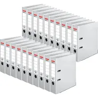 Herlitz PP-Color file, largeur du dos : 80 mm, classeur à fentes en plastique blanc DIN A4, film PP grainé (A4, 80 mm, 1 pcs)