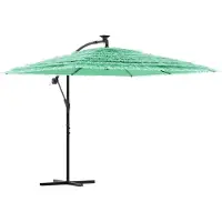 vidaXL Parasol avec mât en acier vert 246x246x230 cm
