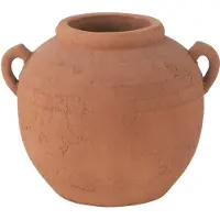 J-Line Vase moke rond anses terra cuivre