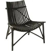 J-Line Chaise rotin noir