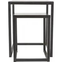 Villa Collection Table de Bout Villa Collection Walde Limestone Black (Set de 2)