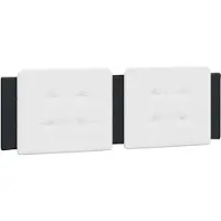 vidaXL Coussin de tête de lit "Zadar" blanc et noir 160 cm similicuir