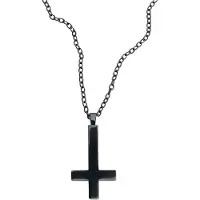 EtNox hard and heavy Collier Gothic de - Cross of St. Peter - pour Unisexe - noir - Taille Standard