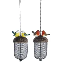 Esschert Design distributeur de nourriture pour oiseaux 13,5 x 22,2 cm Polyrésine brun