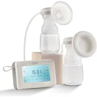 Vevor Tire-lait Électrique Simple/Double Réglable Tire-laits 4 Modes 9/15 Niveaux Pompe à Piston Alternatif Anti-reflux Aspiration 300 mmHg Brides de Poitrine 18/22 mm pour Voyage Maison Allaitement
