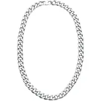 EtNox hard and heavy Collier de - Chaîne Curb - pour Homme - couleur argent - Taille 50 cm