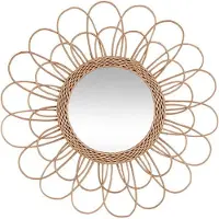 Atmosphera Miroir mural Fleur en Rotin D 56 cm