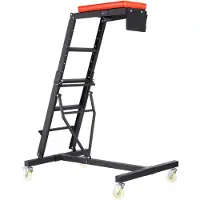 Vevor Sommier de Mécanicien Surélevé Chariot de Mécanicien Haut Profil Hauteur Réglable 116-168,5 cm Charge 181 kg Escabeau de Travail pour Accès Facile au Moteur Auto Camion Tracteur Pickup