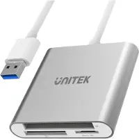 UNITEK Y-9313 External Card Reader Argenté