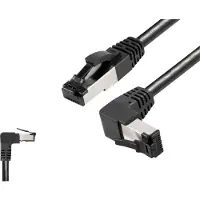 Bkl Electronic 144025 Câble réseau RJ45, câble patch CAT 8.1 S/FTP 2 m noir H (S/FTP, CAT8.1, 2 m)