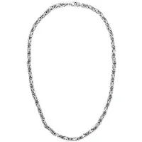 EtNox hard and heavy Collier de - Chaîne Byzantine - pour Homme - couleur argent - Taille 60 cm