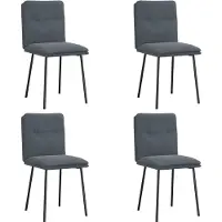 vidaXL Chaises de salle à manger 4 pcs. Gris foncé velours