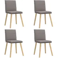 vidaXL Chaises de salle à manger 4 pcs. Tissu taupe