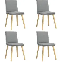 vidaXL Chaises de salle à manger 4 pcs. Tissu gris clair